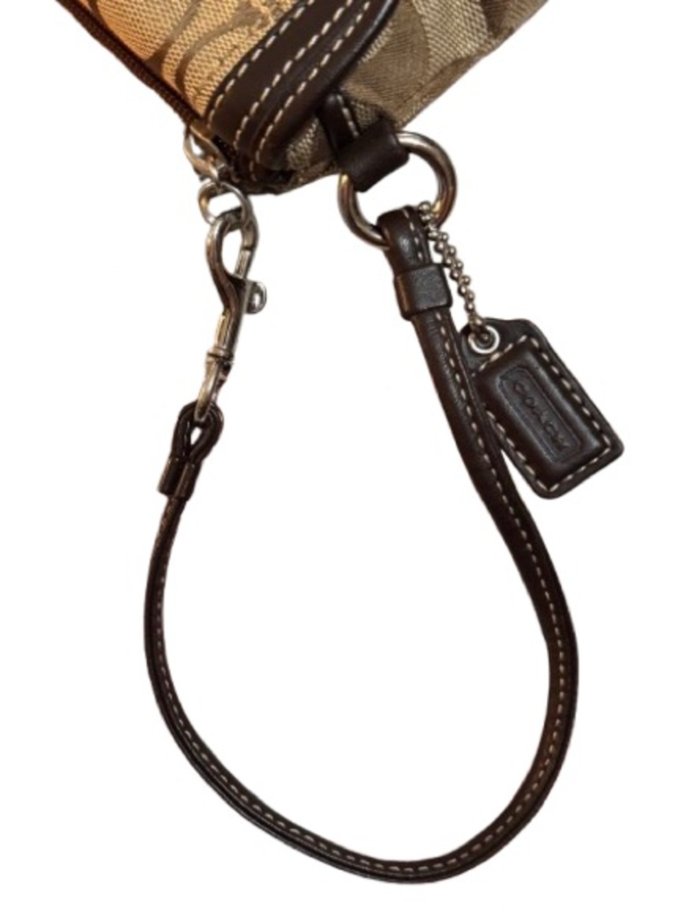 Coach F41756 Y2K Legacy Signature Top Turnlock Wristlet (Khaki/Brown) - EUC - Picture 9 of 9